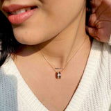 B & W Zirconia Silver Pendant - Boldiful