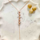 Ball Drop Long Necklace - Boldiful