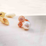 Baroque Pearl Silver Ring - Boldiful
