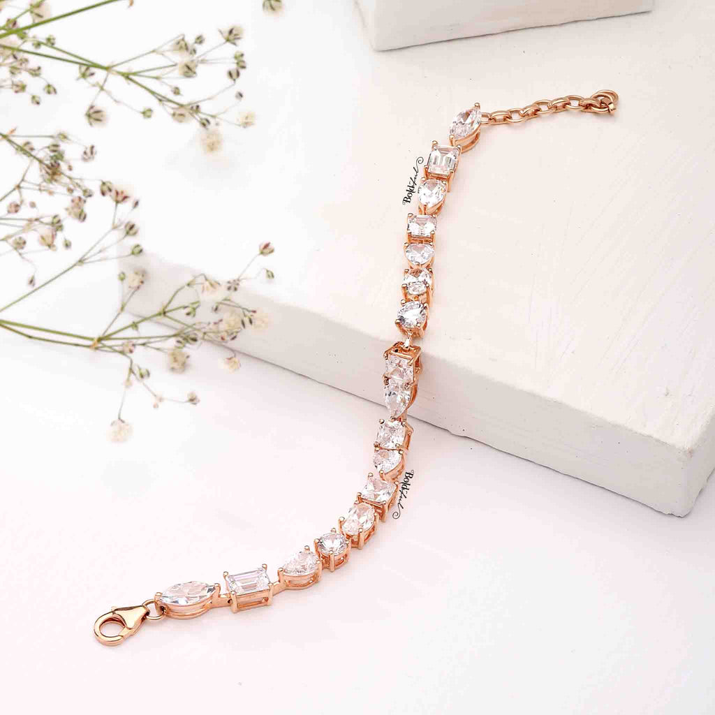 Beamy Silver Tennis Bracelet - Boldiful