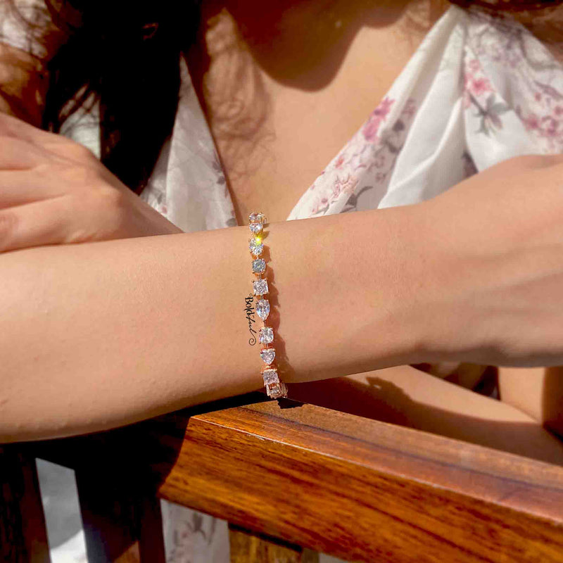 Beamy Silver Tennis Bracelet - Boldiful