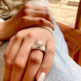 Beatific Solitaire Silver Ring - Boldiful