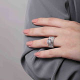 Beatific Solitaire Silver Ring - Boldiful