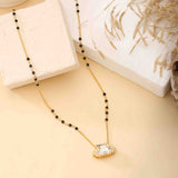 Belle Moissanite Gold Mangalsutra - Boldiful