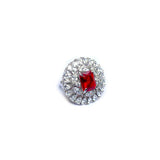 Bevy Ruby Pink Silver Ring