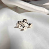 Bitsy Helix Silver Studs - Boldiful