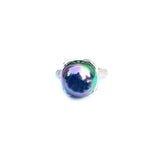 Blue Nacre Silver Ring - Boldiful