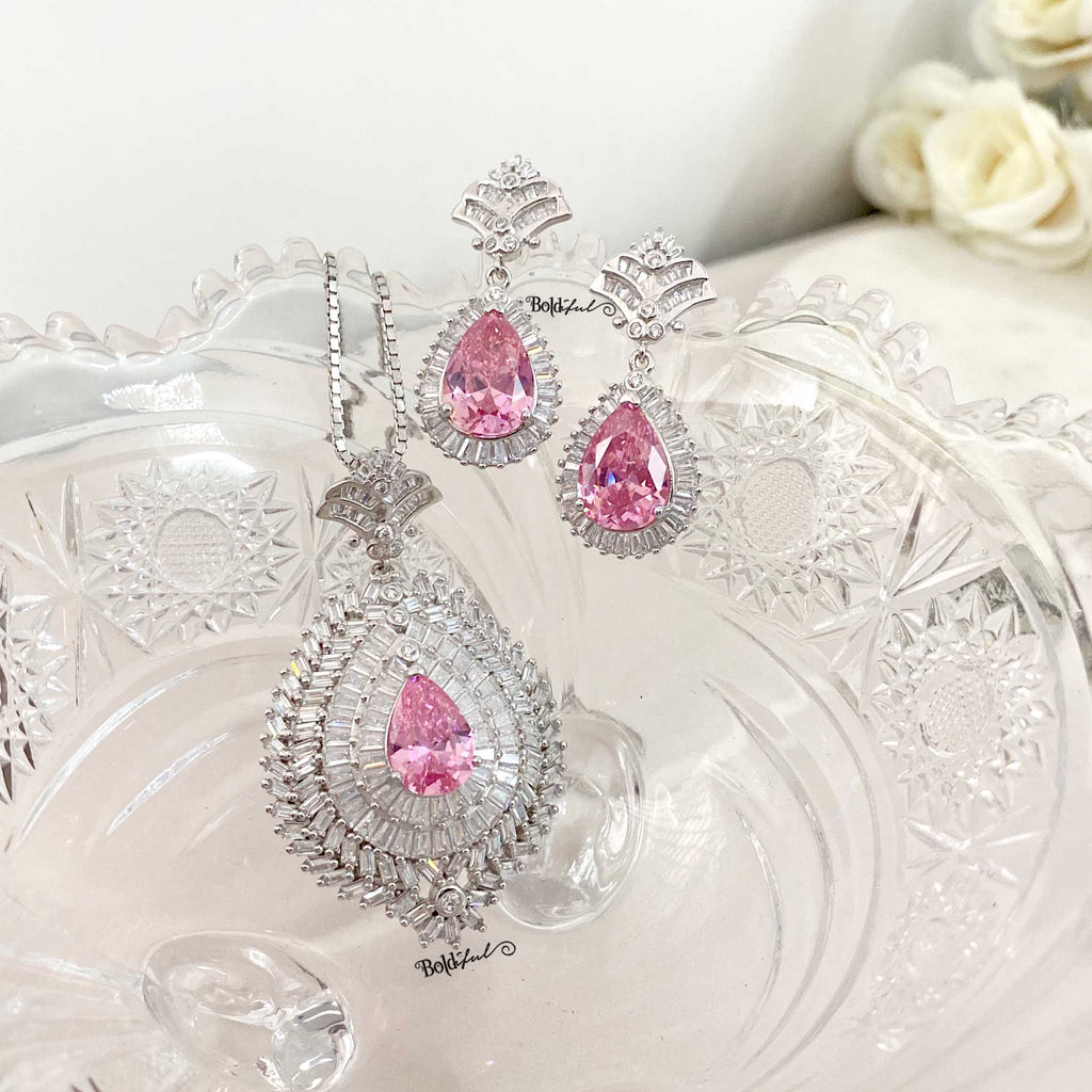 Blush Pink Pendant Set - Boldiful