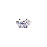 Bonny Cushion Cut Silver Ring - Boldiful