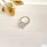 Bonny Cushion Cut Silver Ring - Boldiful