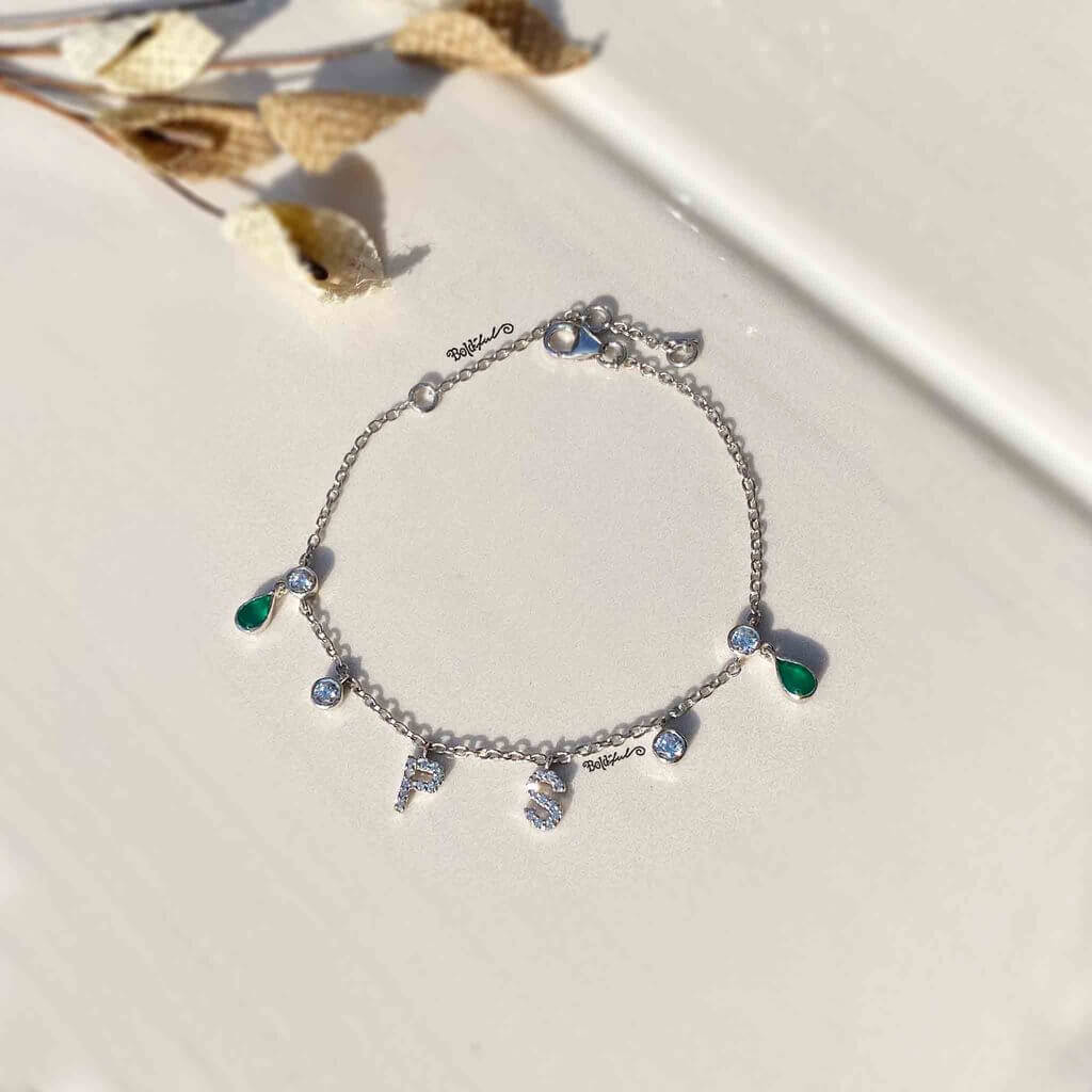 Breezy Initials Charm Bracelet - Boldiful