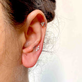 Bubbles Silver Helix Studs - Boldiful