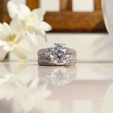 Camber Solitaire Silver Ring - Boldiful