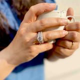 Camber Solitaire Silver Ring - Boldiful
