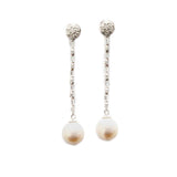 Caprice Silver Earrings With Pearl - Boldiful