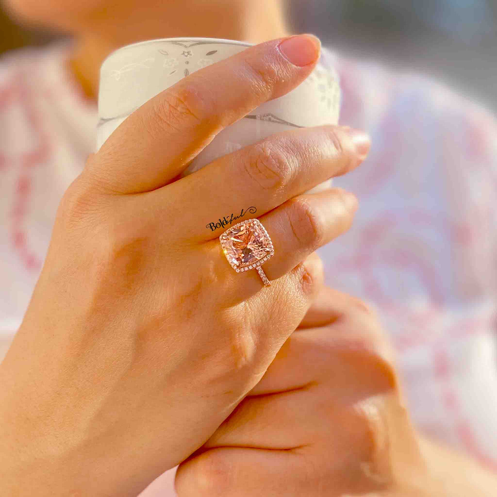 Champagne Cushion Cut Ring - Boldiful