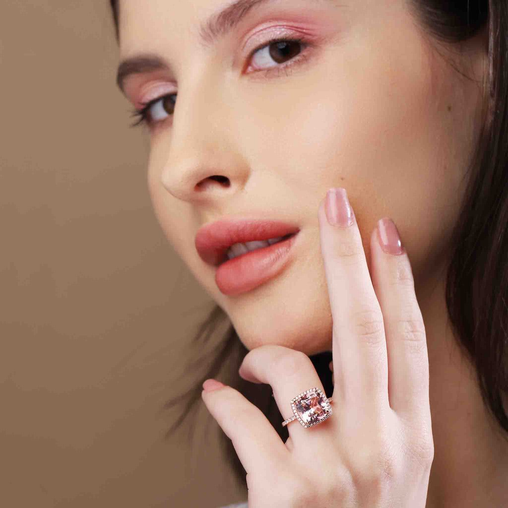 Champagne Cushion Cut Ring