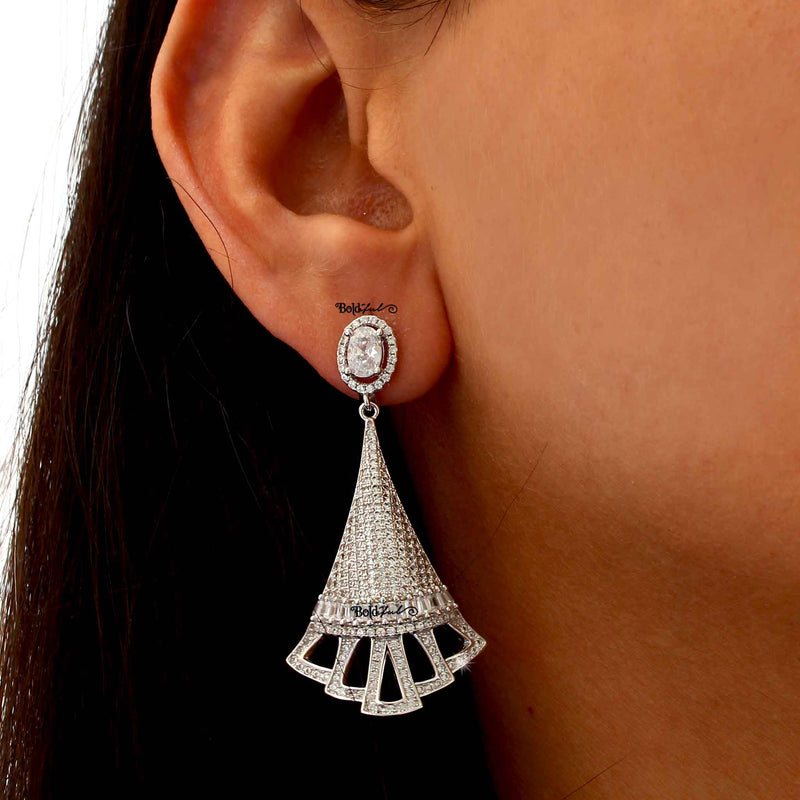 Cher Sterling Silver Danglers - Boldiful