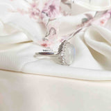 Clarion Moonstone Silver Ring - Boldiful