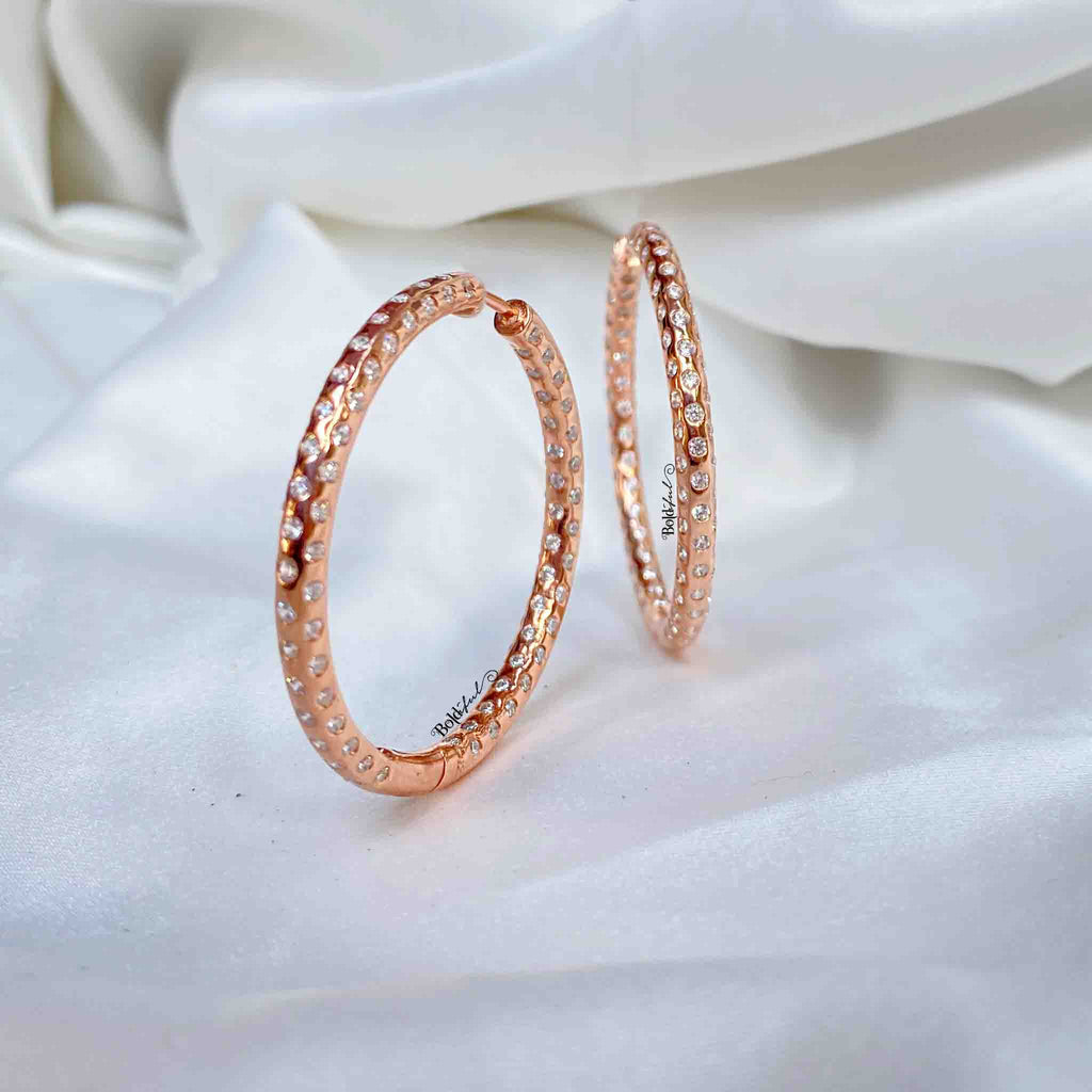 Classic CZ Silver Hoops -  Boldiful