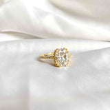 Classic Cushion Cut Gold Ring - Boldiful