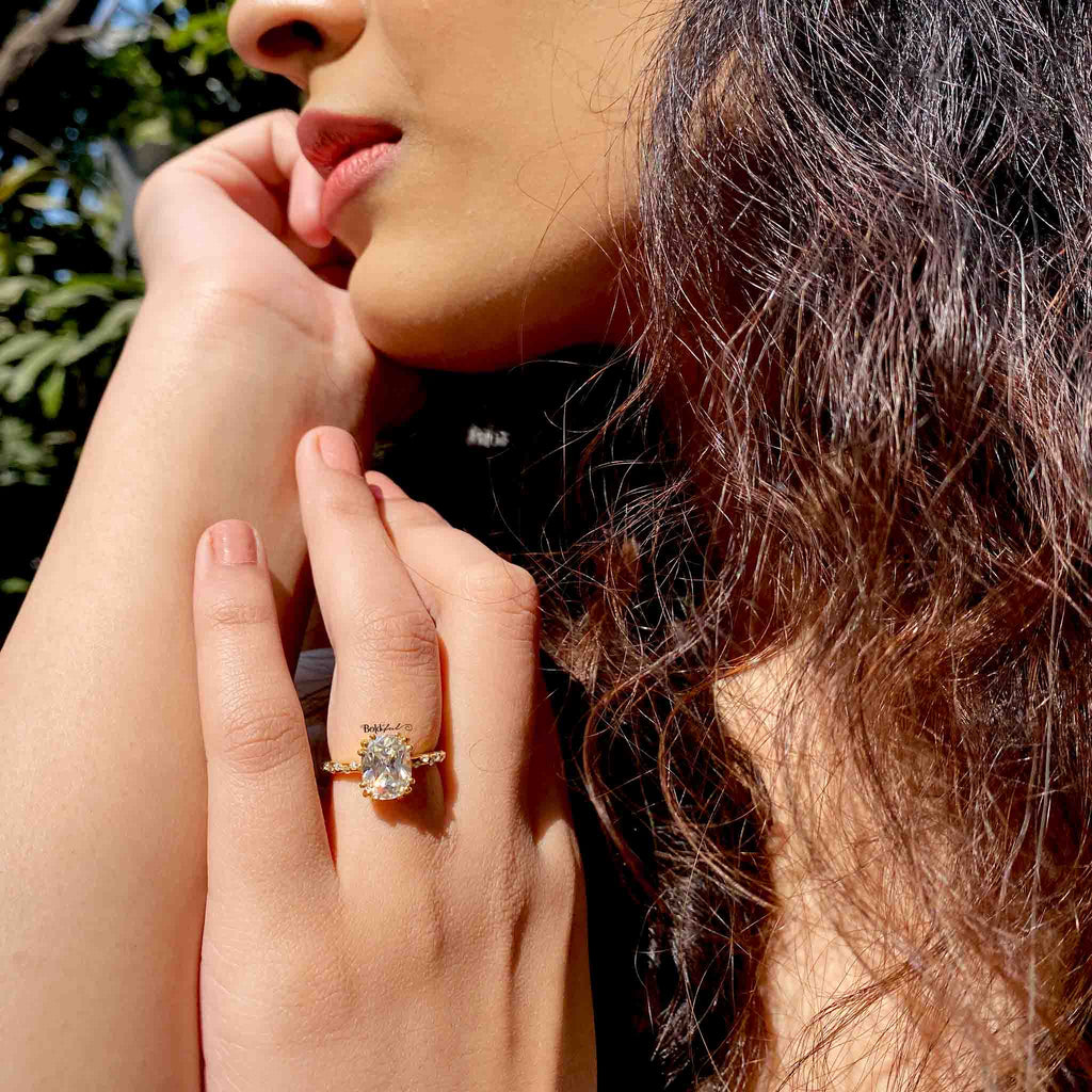 Classic Cushion Cut Gold Ring - Boldiful