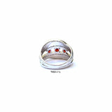 Clinquant Garnet Silver Band - Boldiful