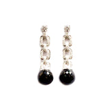 Clique Black Spinel Ball Drop Earrings