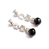 Clique Black Spinel Ball Drop Earrings - Boldiful