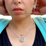 Cochlear Sterling Silver Necklace with Earrings - Boldiful