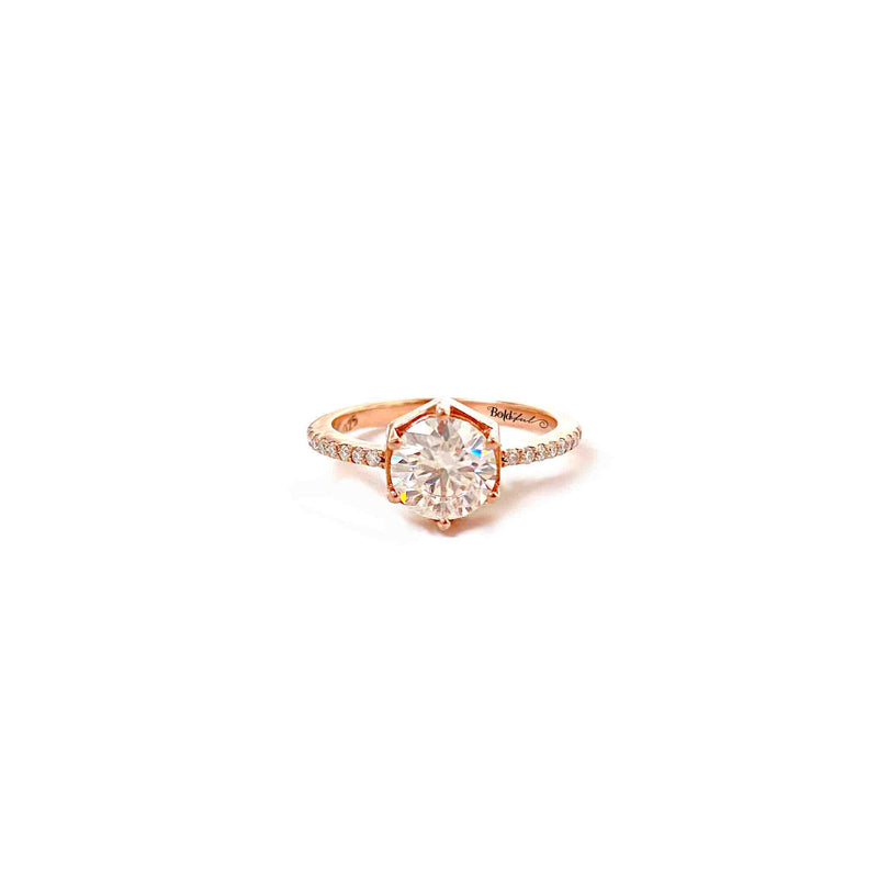 Dainty Moissanite Diamond Gold Ring - Boldiful