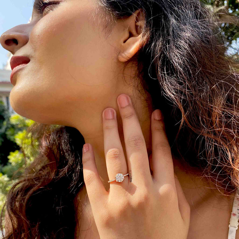 Dainty Moissanite Diamond Gold Ring - Boldiful