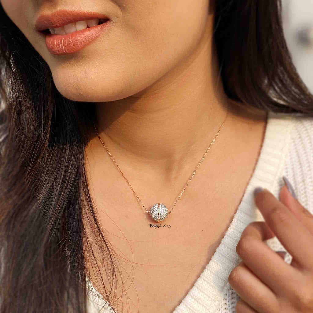 Disco Ball Silver Pendant - Boldiful