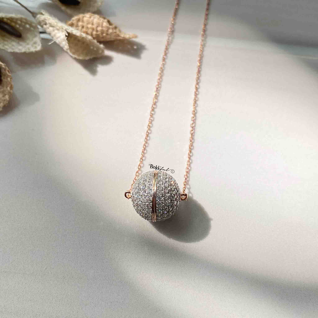 Disco Ball Silver Pendant - Boldiful