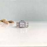 Distingué Square Cocktail Ring - Boldiful