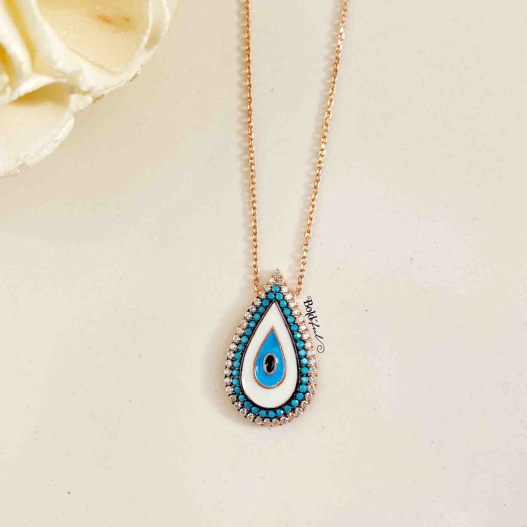 Divine Evil Eye Silver Pendant - Boldiful
