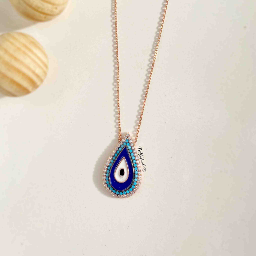 Divine Evil Eye Silver Pendant - Boldiful