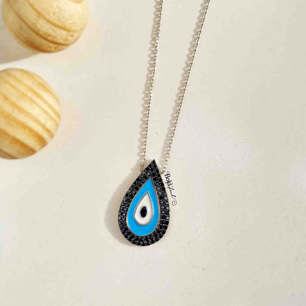 Divine Evil Eye Silver Pendant - Boldiful