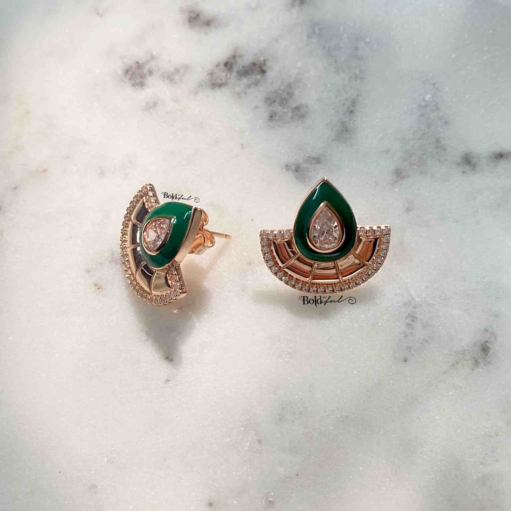 Dramatic Silver Studs - Boldiful