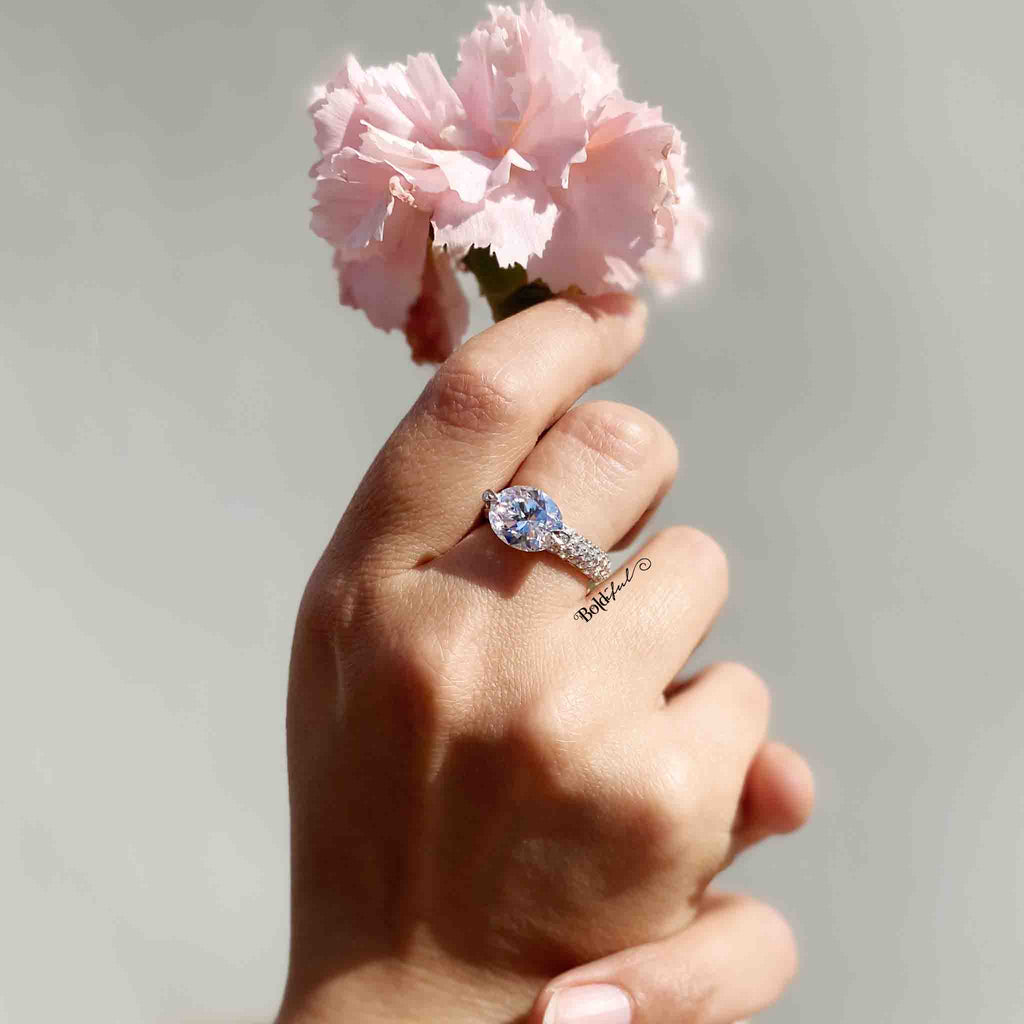 Elliptical Silver Ring - Boldiful