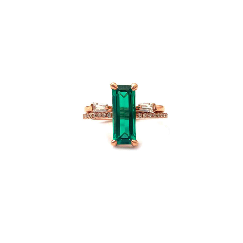 Elongated Baguette Stackable Rings - Boldiful