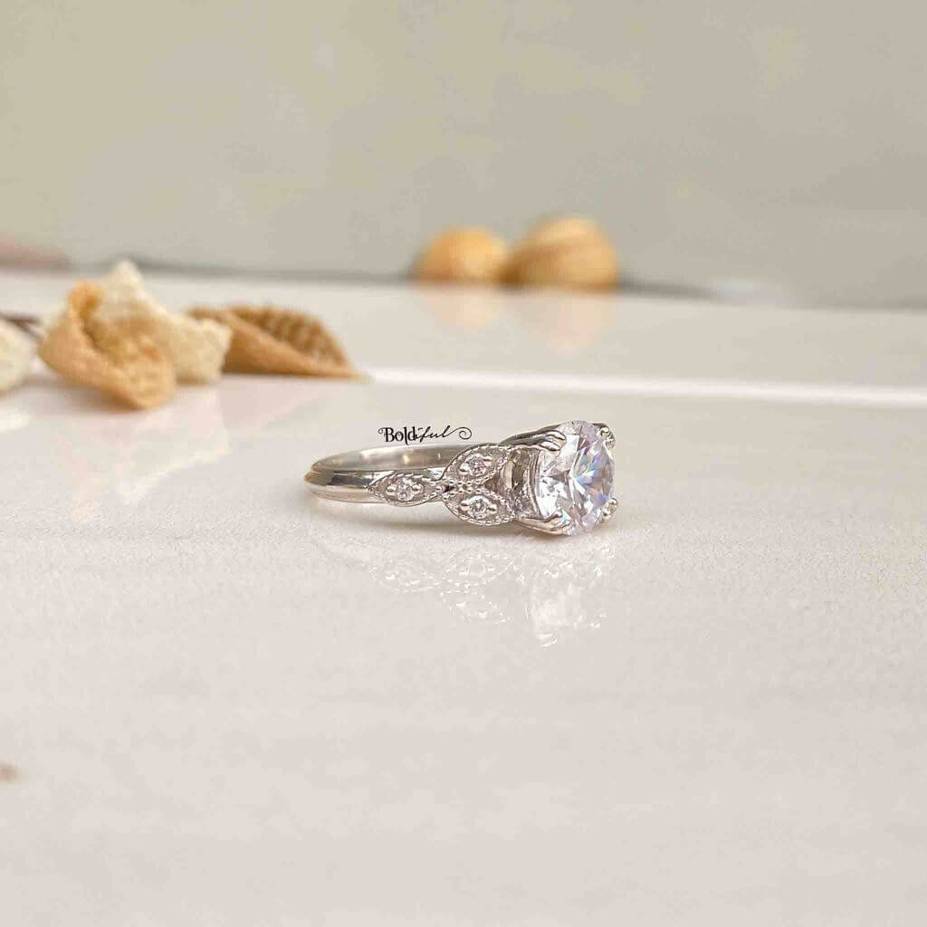 Elysian Dainty Silver Ring - Boldiful