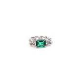 Emerald Link Silver Ring