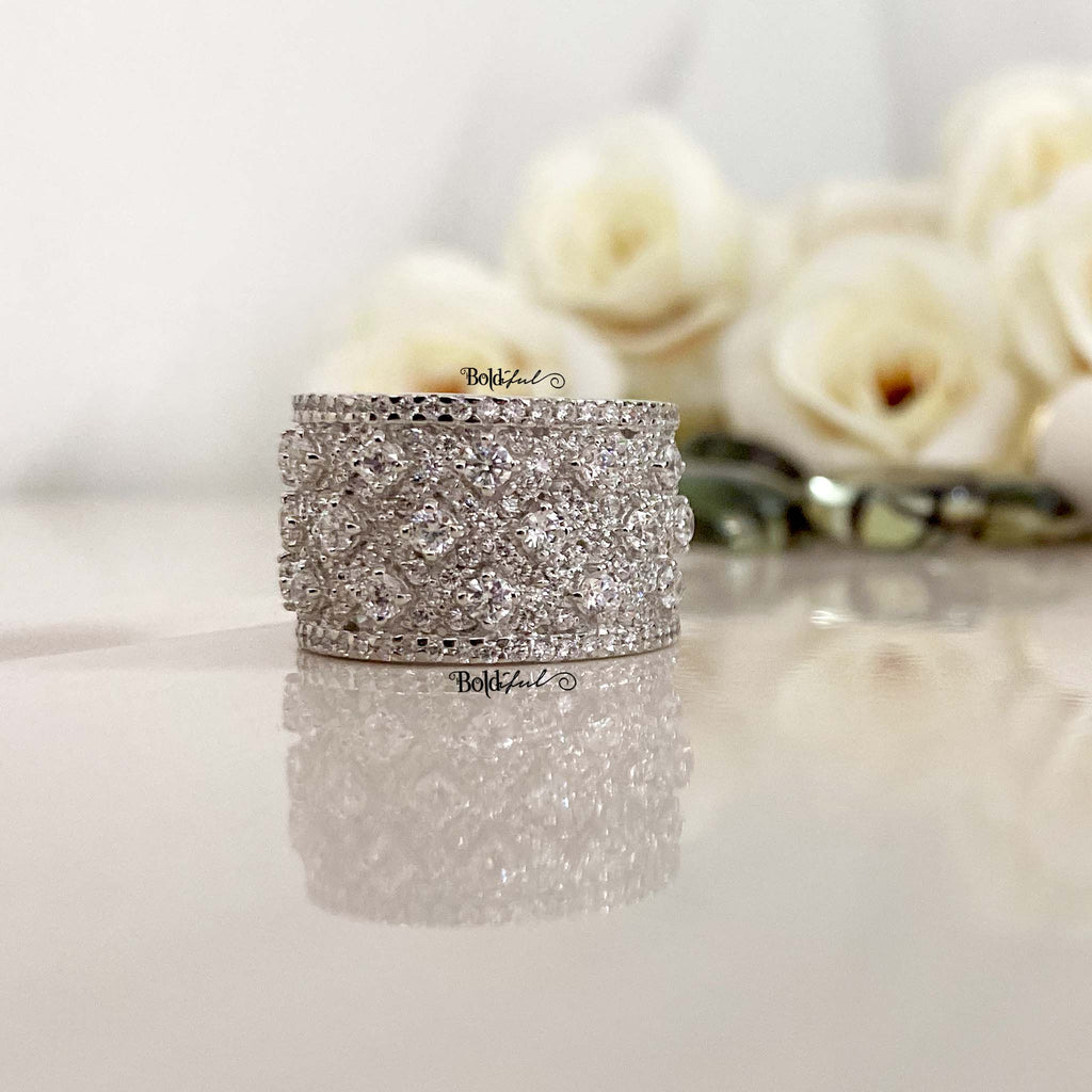 Empyrean Wide Silver Band - Boldiful