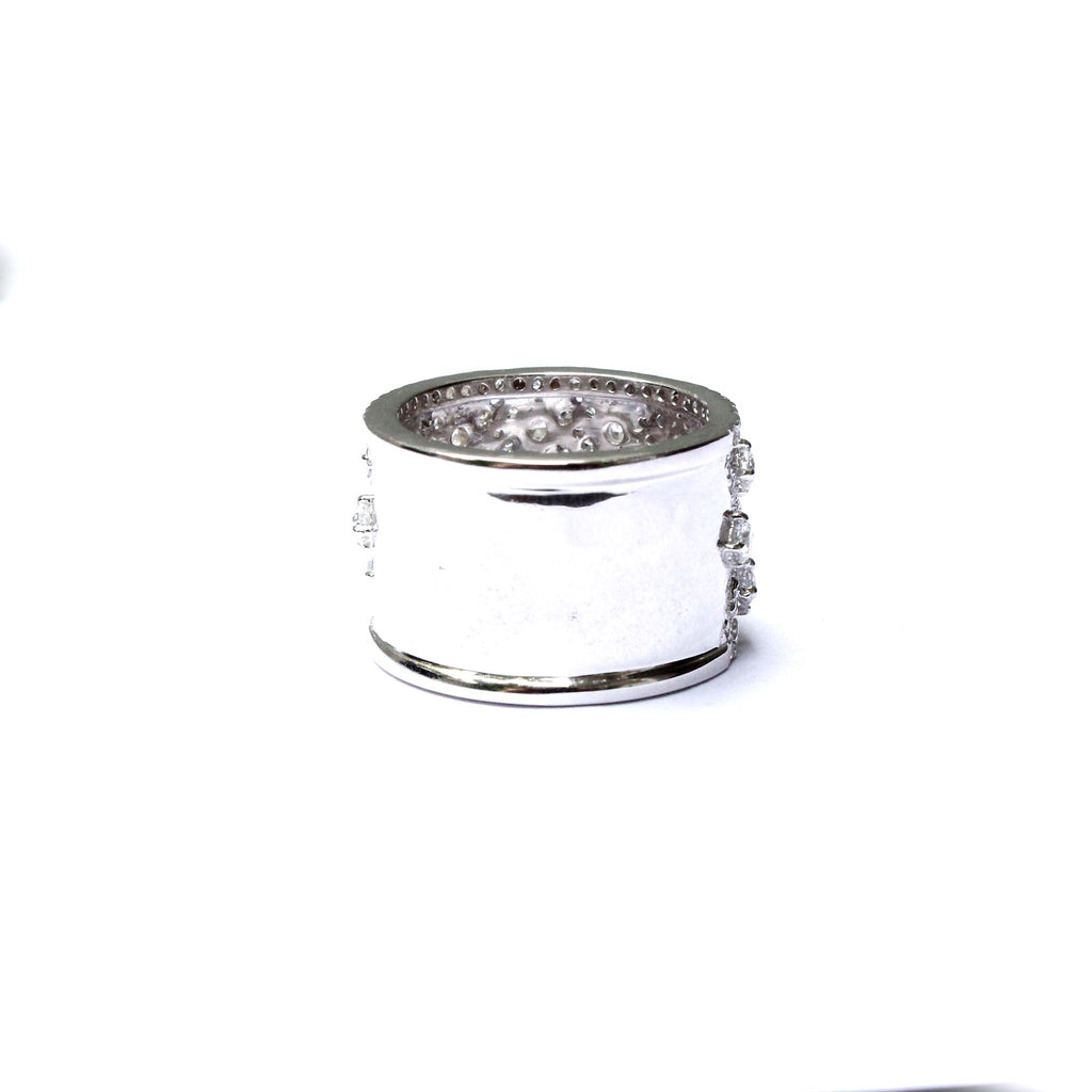 Empyrean Wide Silver Band - Boldiful