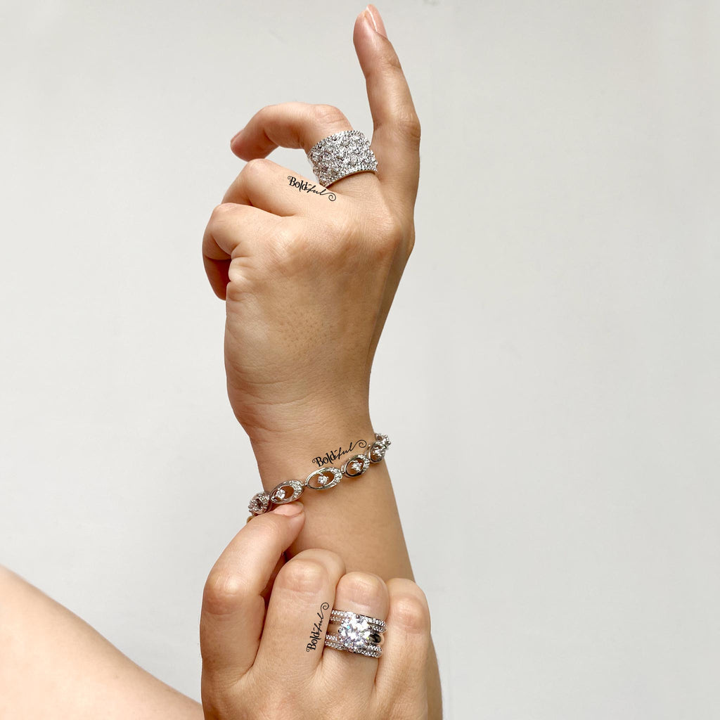 Empyrean Wide Silver Band - Boldiful