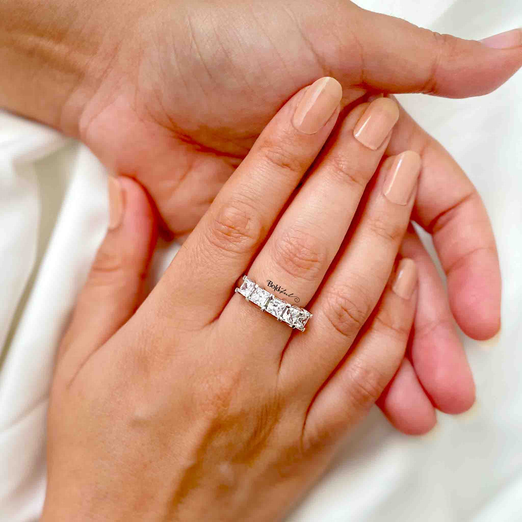 Fair Square Half Eternity Band - Boldiful