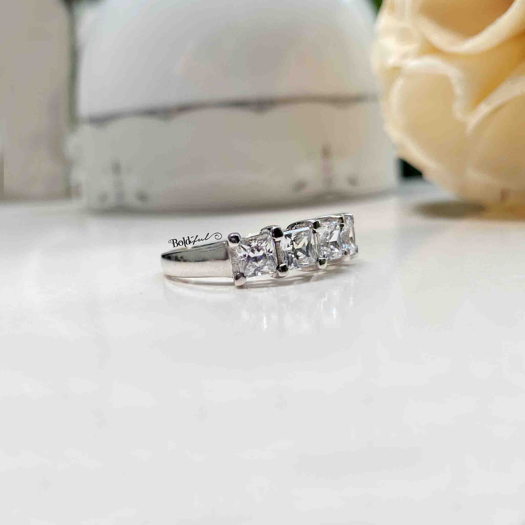 Fair Square Half Eternity Band - Boldiful