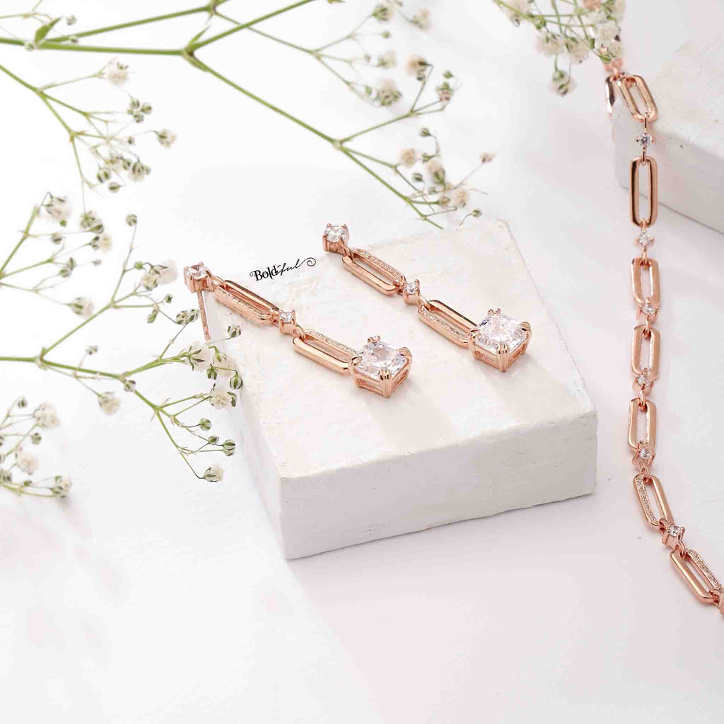 Fervent Asscher Cut Silver Earrings - Boldiful