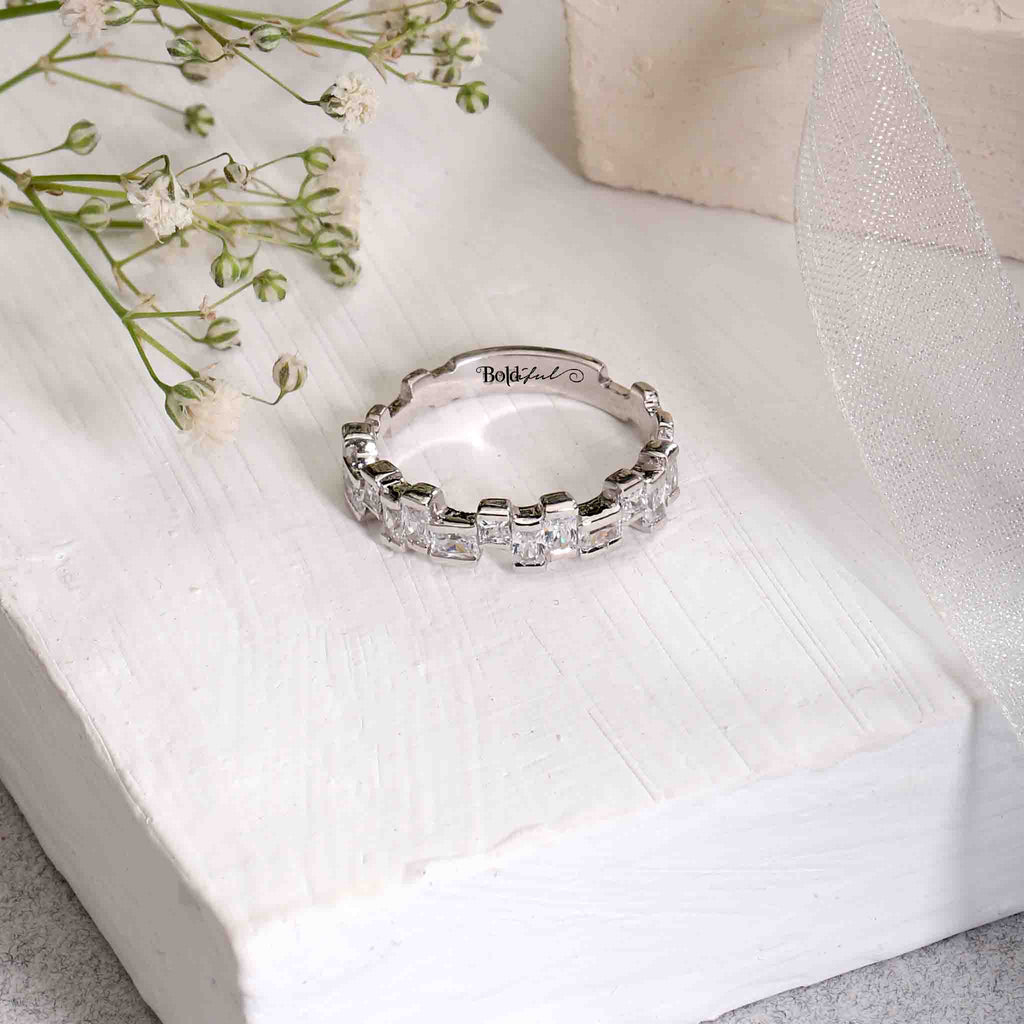 Fervid Minimal Silver Band - Boldiful